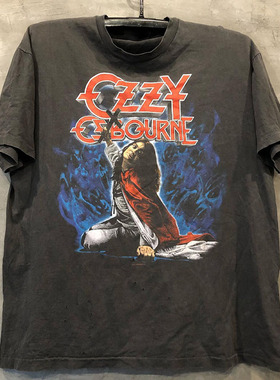 Ozzy osbourne奥兹重金属摇滚乐队短袖美式街头男女vintage潮T恤