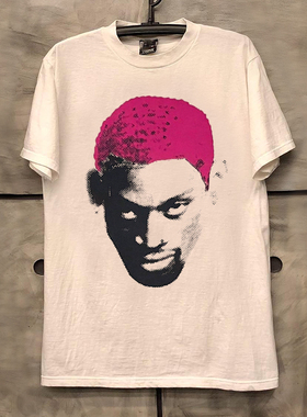 Rodman罗德曼高街痞帅hiphop篮球运动风短袖男女纯棉宽松质感T恤