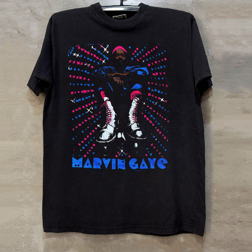MarvinGaye潮流人像印花短袖T恤