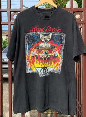 Aerosmith空中铁匠乐队高街cec摇滚hiphop嘻哈质感短袖男女T恤棉