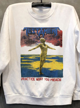 TESTAMENT圣约重金属乐队摇滚宽松印花长袖卫衣美式街头男女上衣