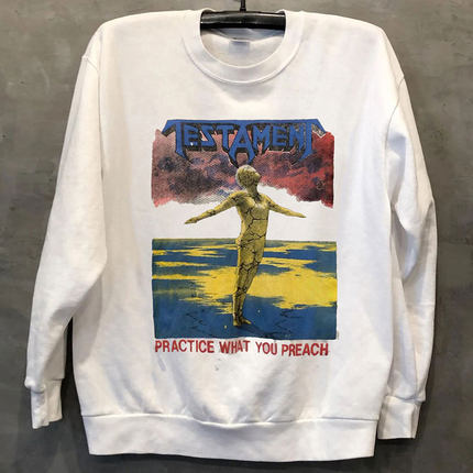 TESTAMENT圣约重金属乐队摇滚宽松印花长袖卫衣美式街头男女上衣