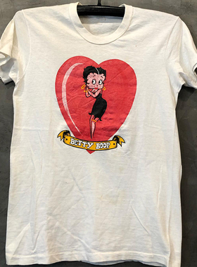 Betty Boop娃娃卡通动漫阿美咔叽Y2K圆领纯棉休闲男女短袖T恤