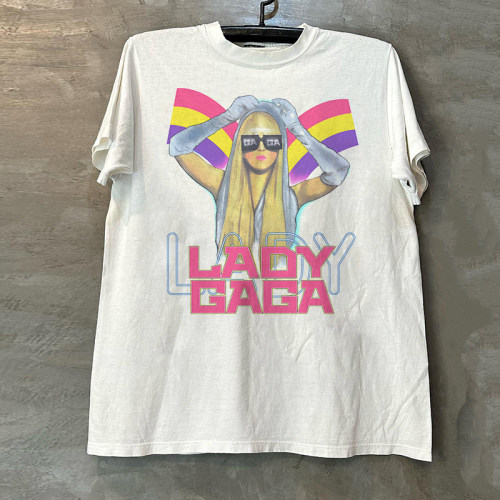 LadyGaga周边短袖T恤美式半袖棉