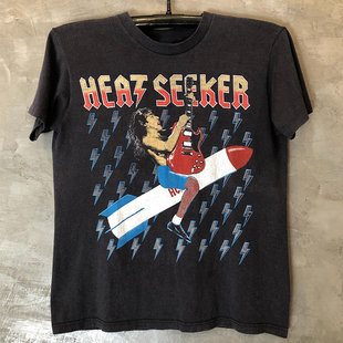 ACDC摇滚乐队周边vintage古着pinkfloyd枪花涅槃男女潮流短袖T恤