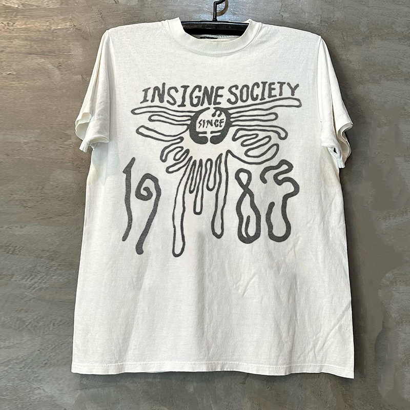 美式重磅棉设计感小领口短袖T恤