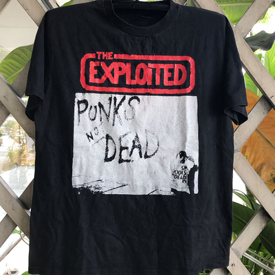 短袖oversize男女摇滚乐队