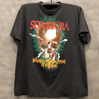 潮流短袖T恤vintage男女摇滚