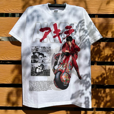 阿基拉科幻漫画小领口短袖T恤潮