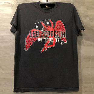 Led Zeppelin齐柏林飞艇乐队高街摇滚短袖T恤chic美式炸街半袖潮