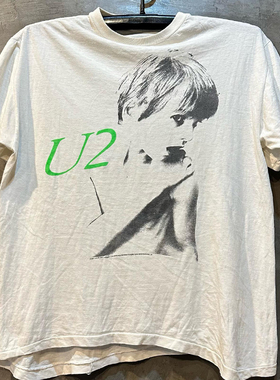 U2爱尔兰摇滚乐队西海岸hiphop高街嘻哈短袖男女设计感小众T恤棉