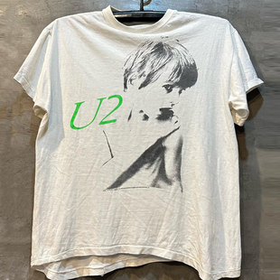 U2爱尔兰摇滚乐队西海岸hiphop高街嘻哈短袖男女设计感小众T恤棉
