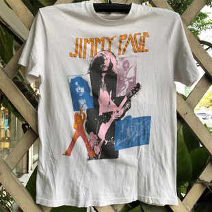 Jimmy T恤男 Page吉米·佩奇人像齐柏林飞船乐队高街摇滚痞帅短袖