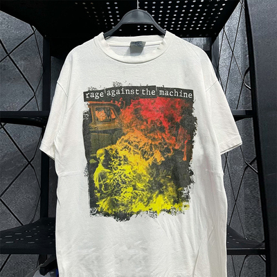 愤怒机器乐队美式重磅棉短袖T恤