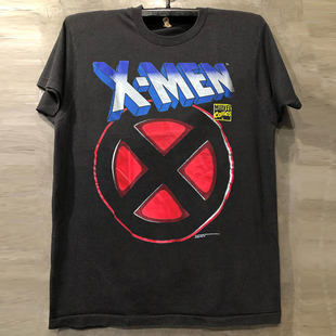 X-Men漫威同名漫画X战警系列潮牌短袖T恤vintage美式小领口半袖男