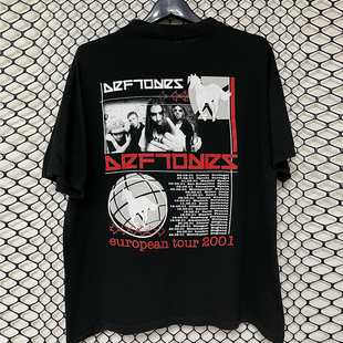 Deftones亚声调另类摇滚乐队短袖T恤Rapcore潮牌美式重磅圆领半袖