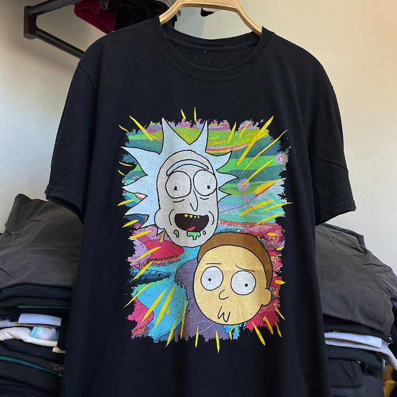 Rick and Morty瑞克和莫蒂联名短袖小众设计感超火男女情侣款T恤-封面