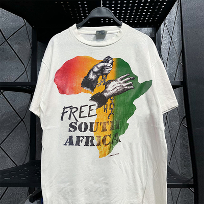 美式重磅纯棉小领口嘻哈潮牌半袖