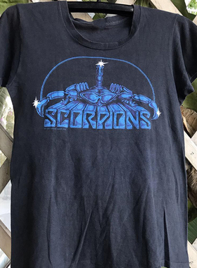 Scorpions蝎子乐队经典欧美复古vintage金属街头短袖男女嘻哈T恤