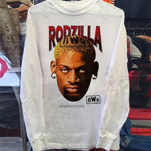 Dennis Rodman罗德曼周边美式街头复古小众印花长袖T恤情侣款上衣