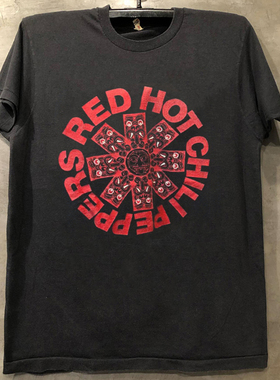 Red Hot Chili Peppers红辣椒摇滚乐队chic重磅痞帅美式短袖T恤潮