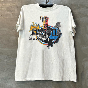 Led Zeppelin齐柏林飞艇乐队短袖T恤vintage重磅美式高级感半袖潮