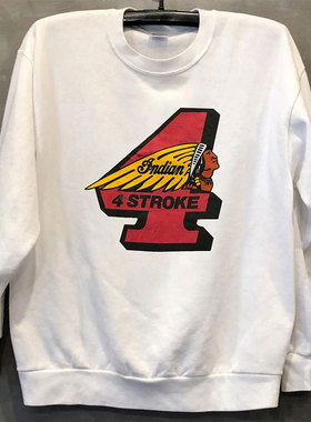 4 STROKE印第安机车复古vintage阿美咔叽长袖外套男女宽松卫衣潮