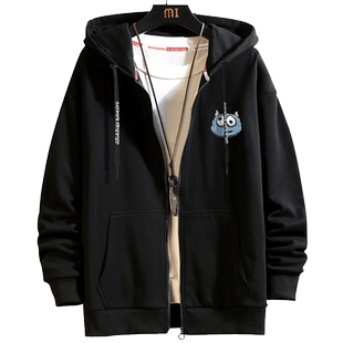 卫衣男款2026新款春秋款连帽青少年学生开衫外套春季初中生春装男