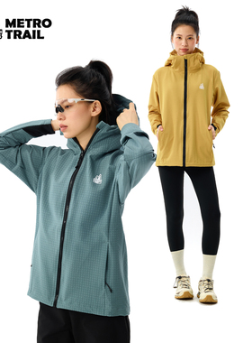 MetroTrail户外运动连帽休闲衣女防风防泼水跑步登山徒步冲锋外套