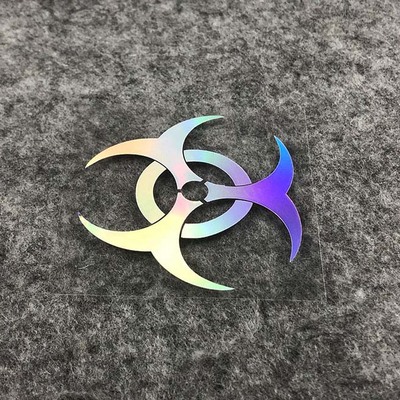 生化危机生物污染通用标志贴纸汽车电动车电脑箱包贴反光镭射防水