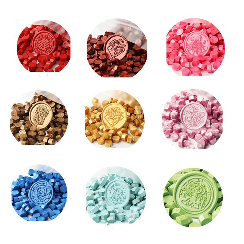 混色珠光火漆蜡粒盒装复古封印 生日礼物信封封口礼品装饰