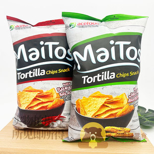 Maitos玉米片香辣味印尼进口140g经典香辣味薯片膨化食品休闲零食