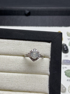 天然缅甸翡翠a货 扣子戒指