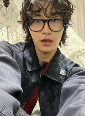 gm黑框眼镜男款大脸复古大框蛤蟆镜近视变色有度数眼镜架女显脸小