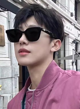 gm墨镜男款2024新款方框网红街拍偏光防紫外线近视太阳眼镜女圆脸