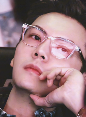 陈伟霆同款眼镜男款痞帅韩版复古透明方框防蓝光近视眼镜框架大脸