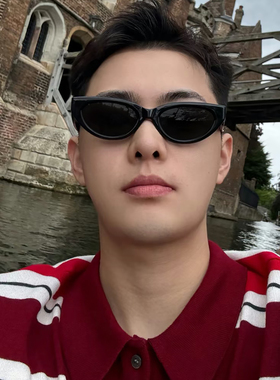 墨镜男款高级感欧美复古猫眼小框偏光防紫外线近视太阳眼镜女大脸