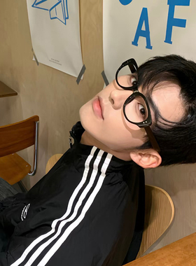 复古多边形猫眼黑色眼镜女可配近视度数方圆脸显瘦素颜学生防蓝光