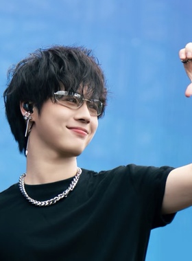 时尚嘻哈痞帅墨镜网红金属老钱风穿搭太阳镜男大脸遮阳防紫外线