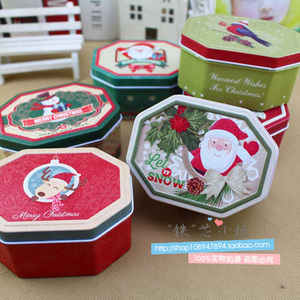 圣诞节马口铁盒幼儿园儿童礼品礼物盒可爱糖果巧克力包装盒小盒子