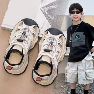 真皮男童凉鞋2026新款儿童鞋子夏季男孩运动凉鞋夏天透气男宝薄款
