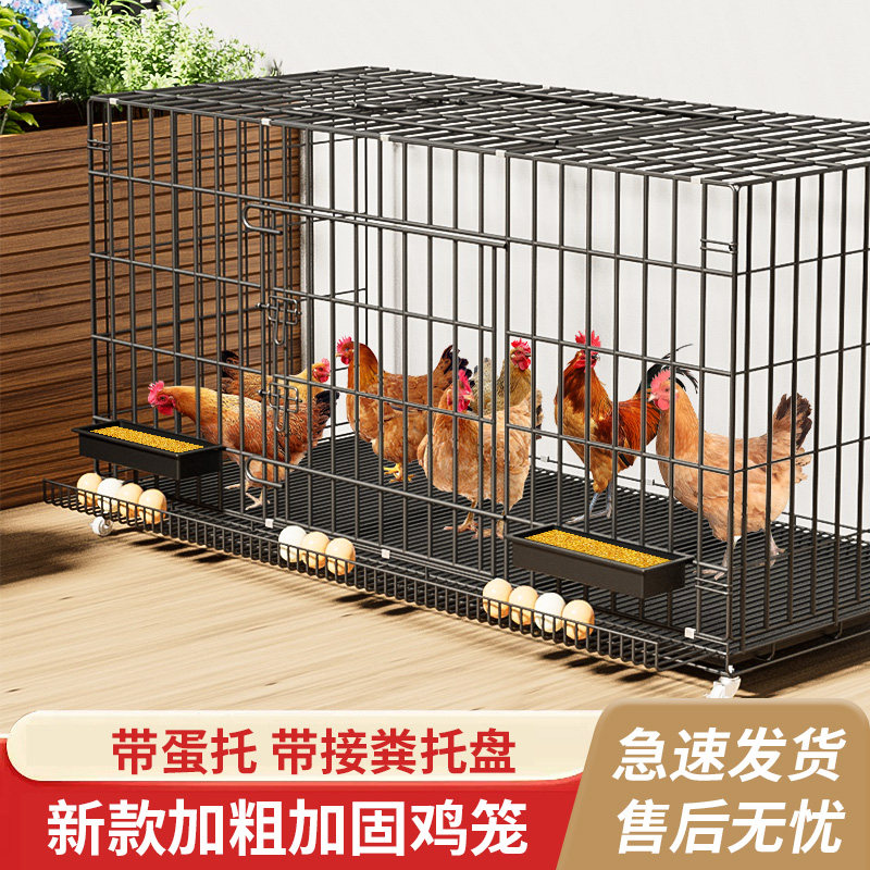 鸡笼子家用室内下蛋养鸡笼滚蛋小号大号特大号鸡窝鸡舍折叠养殖笼图片