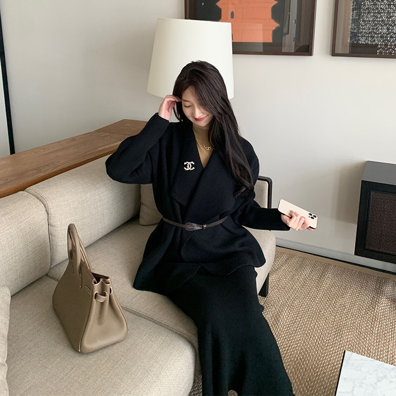 【清仓商品不退不换】 法式大翻领/设计感毛衣外套慵懒翻领针织衫,女装/女士精品,毛针织衫,淘宝优惠券,粉丝福利购,淘宝优惠卷