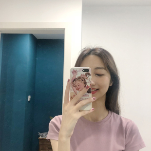 T恤温柔百搭基础款 多色莫兰迪圆领短袖 上衣 清仓商品不退不换