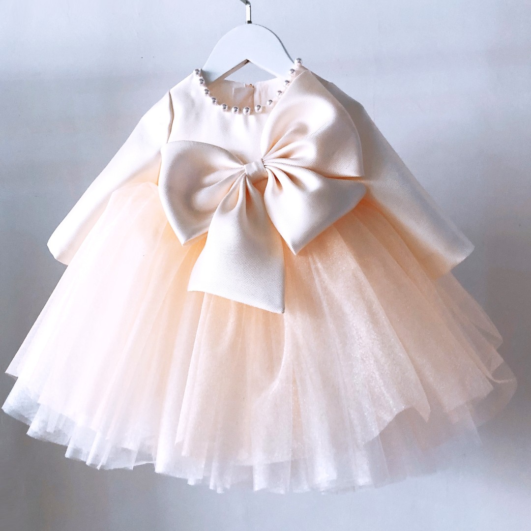 新品女童公主裙花童生日周岁礼服女宝宝钢琴儿童演出服连衣裙高端