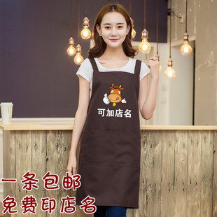 工作服围裙生鲜牛肉馆牛肉面粉牛肉干汤牛杂店鲜奶吧免费印字