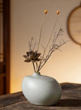 宋代宋式美学超好看新中式禅意氛围感花瓶网红爆款情绪稳定插花器