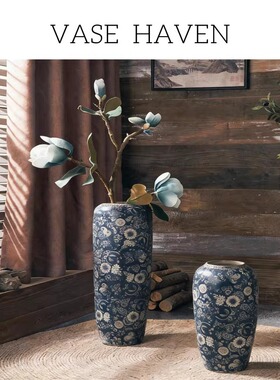 宋式美学落地特别好看的花瓶情绪稳定轻奢高级感客厅摆件绝美花盆