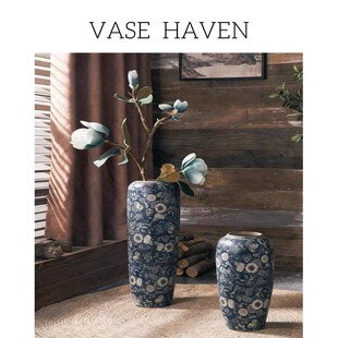 宋式美学落地特别好看的花瓶情绪稳定轻奢高级感客厅摆件绝美花盆