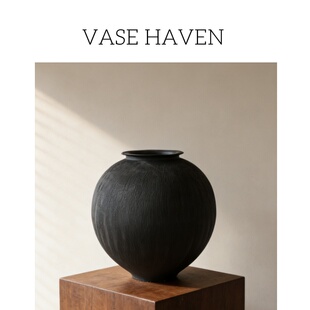 宋式美学超好看的新中式侘寂风感花瓶茶室书房玄关干花水培插花器